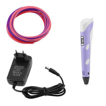 Load image into Gallery viewer, Magic 3D Printer Pen Set LCD Display 3D Drawing Pen With Powerful Filaments US/EU Plug Birthday Present For Kids