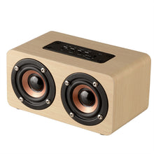 Load image into Gallery viewer, W5 Retro Wood Bluetooth Speaker HIFI Dual Loudspeakers Hands-free Portable Wireless Speakers with TF Card AUX IN MP3 Player