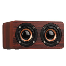 Load image into Gallery viewer, W5 Retro Wood Bluetooth Speaker HIFI Dual Loudspeakers Hands-free Portable Wireless Speakers with TF Card AUX IN MP3 Player