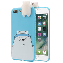 Load image into Gallery viewer, 3D Cartoon Animals Cute Bare Bears Soft Silicone Case Skin For IPhone 8 Plus 5.5