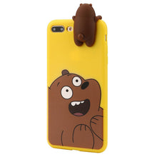 Load image into Gallery viewer, 3D Cartoon Animals Cute Bare Bears Soft Silicone Case Skin For IPhone 8 Plus 5.5