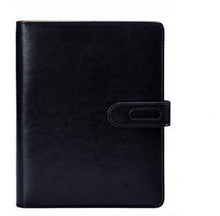 Load image into Gallery viewer, A6 A5 B5 A4 filofax business PU leather diary cover agenda blue/wine/black/ office professional planner book WJ-XXWJ372-